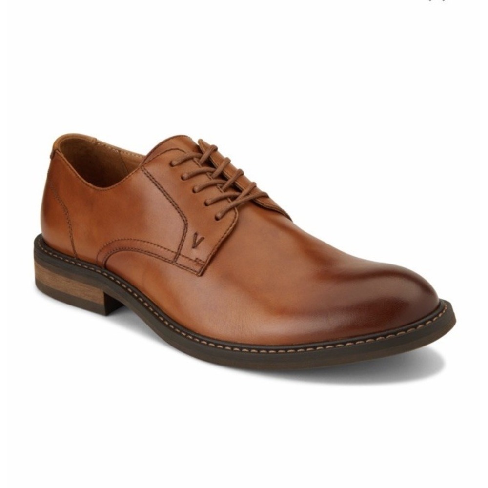 Vionic Men's Bowery Graham US 12 EU 45 Dark Tan Orthotic Shoes Oxfords Excellent
